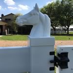 Decorative horse caps for the 2 rail vinyl fence
