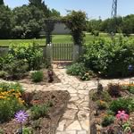 Decorative vinyl picket fence gate