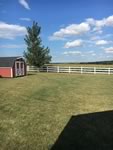 3 rail ranch style vinyl fence
