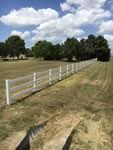 3 rail ranch style vinyl fence