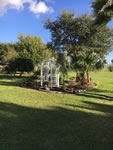 Decorative custom built vinyl trellis arch