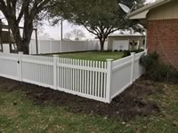 4 foot tall open picket vinyl fence