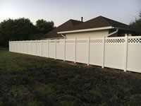 Decorative 7 foot tall vinyl fence