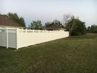 Decorative 7 foot tall vinyl fence