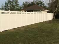 Decorative 7 foot tall vinyl fence