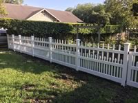 4 foot tall decorative picket vinyl fence