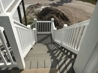 42 inch Vinyl T-Rail balcony staircase and railing