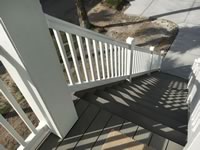 42 inch Vinyl T-Rail balcony staircase and railing
