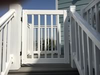 Vinyl staircase gate